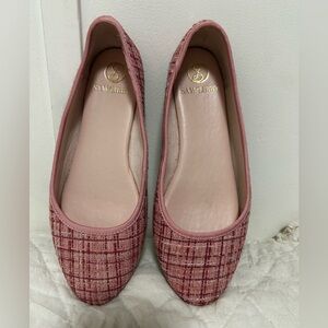 Sam & Libby Women's Pink Checkered Flats